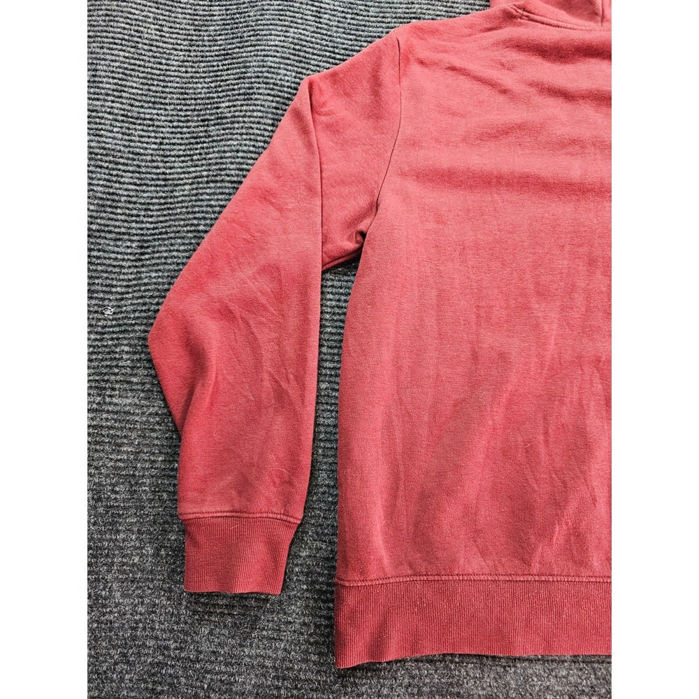 Athletic Works Hoodie Mens Medium Red Cotton Fleece Lined kangaroo Pocket Casual - Picture 11 of 16